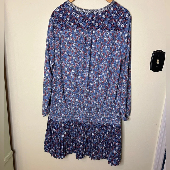 Gap Long Sleeve Drop Waist Dress with Pleated Skirt Size XL - Picture 6 of 6